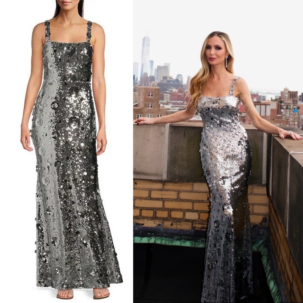 NEW Muse by Marchesa Birch Sequin A-Line Gown Dress Sz 2